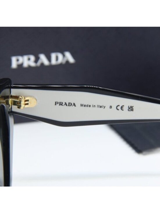 Prada PR14WS 09Q5S0 Cat Eye Sunglasses – Black Talc\\Grey main image 5